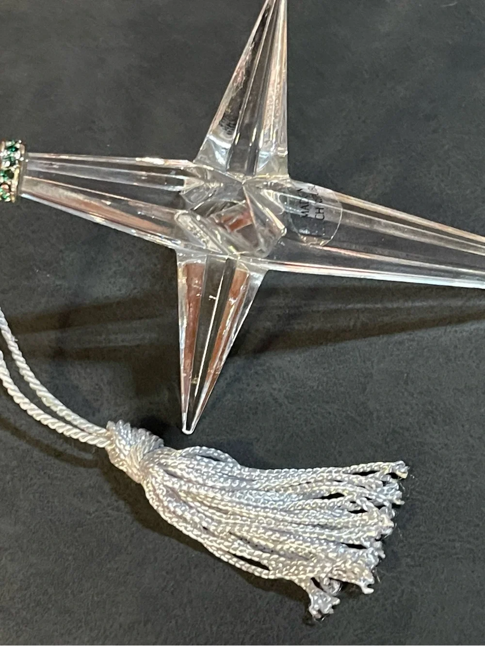 Lenox “Millennium Edition 2000” 4 Pointed Clear Crystal Star Ornament / 5” - 52g